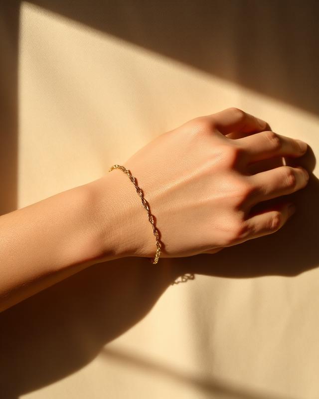 Orvielle Chain bracelet shown on the wrist